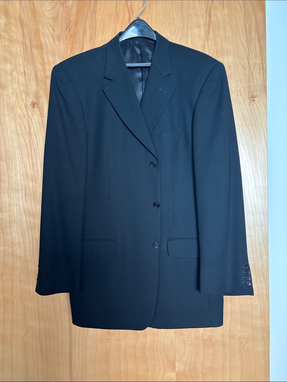 Calvin Klein Men's Black Single-Breasted Suit Jacket